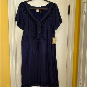 Sonoma 100% cotton peasant dress